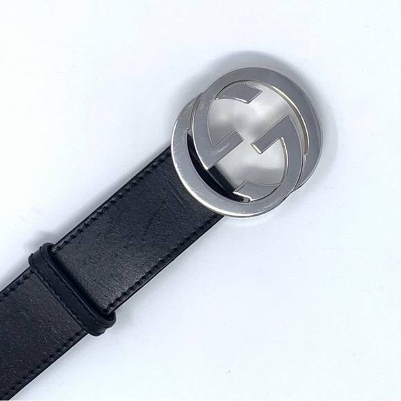 Gucci Interlocking G black leather belt size 95/38 - Picture 5 of 17